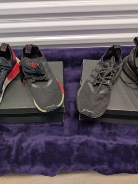 Lot of 2 Adidas NMD_R1 Sneakers - Sizes 7.5 & 8 - Pre-owned